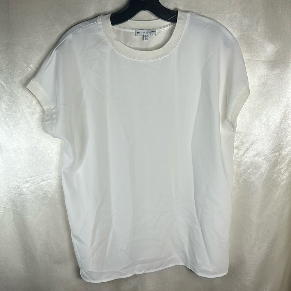 white blouse top | Maison d’ Amelie | business casual office loose fit Medium